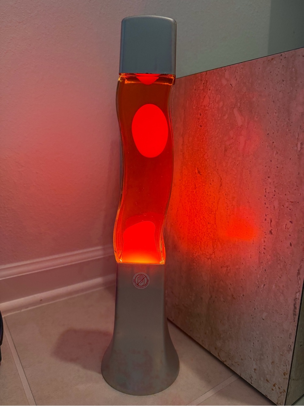 Retro Orange Wavy S Shaped Lava Lamp